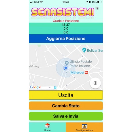 App Rilevazione Presenze con geolocalizzazione per Smartphone Android