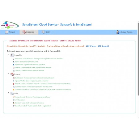 SenaSistemi Cloud - Piattaforma web per la gestione delle presenze